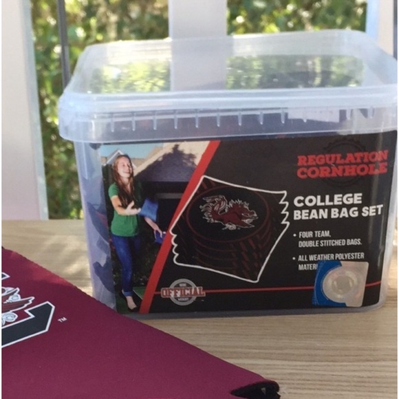 New USC Gamecock College Cornhole Bean Bag Toss Set & Wine Tote Bag - New in Box - Picture 9 of 9